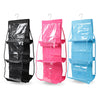 House 6 Pockets Perspective Dust-proof Hanging Wardrobe Multi-Layer Storage Bag