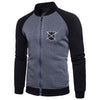 Chest Applique Zip Up Jacket