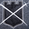 Chest Applique Zip Up Jacket