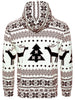 Hooded Christmas Snowflake Geometric Print Hoodie