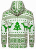 Hooded Christmas Snowflake Geometric Print Hoodie