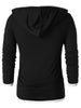 Asymmetric Zip Contrast Color Hoodie
