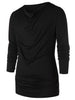 Long Sleeve Pile Heap Collar T-shirt