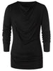 Long Sleeve Pile Heap Collar T-shirt