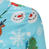 Christmas Candy Snowflakes Elk Print Long Sleeve Shirt