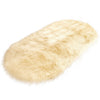 Wool-like Oval Living Room Carpet Floor Mat Door Mat Bedside Mat 50 x 80 cm