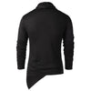 Asymmetric Pile Heap Collar Solid T-shirt
