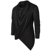 Asymmetric Pile Heap Collar Solid T-shirt