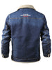 Men's Jacket Casual Winter Plus Velvet Thick Loose Lapel Denim