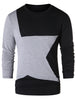 Star Pattern Contrast Color T-shirt