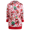 Cake Print Christmas Pullover Hoodie
