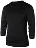 Drawstring Solid Long Sleeve Hoodie