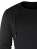 Drawstring Solid Long Sleeve Hoodie