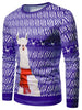 Christmas Alpaca Printed Crew Neck T-shirt