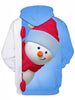 Christmas Kangaroo Pocket Snowman 3D Print Hoodie