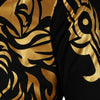 Dragon Print Plaid Patchwork Slim Fit Shirt