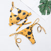 Animal Print Bikini Padded Swimsuit Set for Women Girls