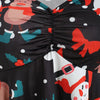 Christmas Snowman Print Asymmetrical T-shirt