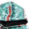 Hooded Christmas Elk Geometric Print Pullover Hoodie