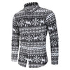 Christmas Deer Print Button Up Shirt