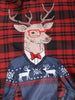 Plaid Christmas Deer Printed Casual Hoodie