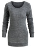 Pullover Sweater with Striped Scarf