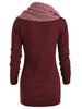Pullover Sweater with Striped Scarf
