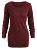 Pullover Sweater with Striped Scarf