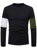 Color Spliced Crew Neck T-shirt