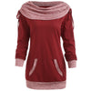 Kangaroo Pocket Drawstring Ruched Sweatshirt
