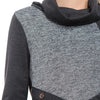 Cowl Neck Button Contrast T Shirt
