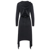 Halloween Asymmetric Lace Up Graphic Pullover Hoodie