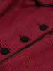 Plaid Plus Size A Line Dress with Belt