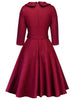 Plaid Plus Size A Line Dress with Belt