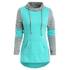 Kangaroo Pocket Armhole Two Tone Hoodie
