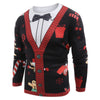 Christmas Cardigan Blazer Printed Long Sleeve T-shirt
