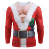 Funny Santa Muscle Clothes Print Christmas T-shirt