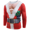 Funny Santa Muscle Clothes Print Christmas T-shirt