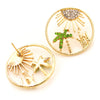 Coconut Tree Pattern Hollow Out Earrings