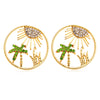 Coconut Tree Pattern Hollow Out Earrings