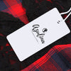 Round Collar Cap Sleeve Spliced Lace Plaid Belted A-line Women   Dress