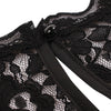 Round Collar Cap Sleeve Spliced Lace Plaid Belted A-line Women   Dress