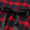 Round Collar Cap Sleeve Spliced Lace Plaid Belted A-line Women   Dress