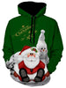 Snowman Print Pullover Christmas Hoodie
