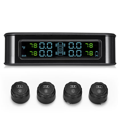 ZEEPIN C220 Tire Pressure Monitoring System Solar TPMS with 4 External Sensors