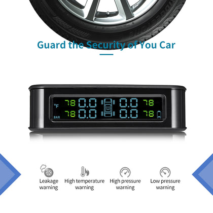 ZEEPIN C220 Tire Pressure Monitoring System Solar TPMS with 4 Internal Sensors
