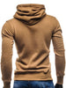Whole Colored Drawstring Casual Hoodie