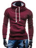 Whole Colored Drawstring Casual Hoodie