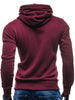 Whole Colored Drawstring Casual Hoodie