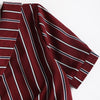 Fold Over Tie Front Striped Casual Shirt